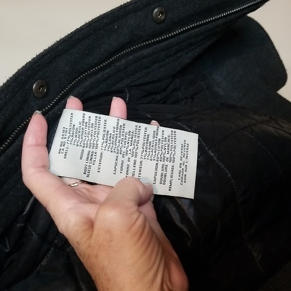 Levi's Mens peacoat, sz M with hood, nice - Picture 8 of 12